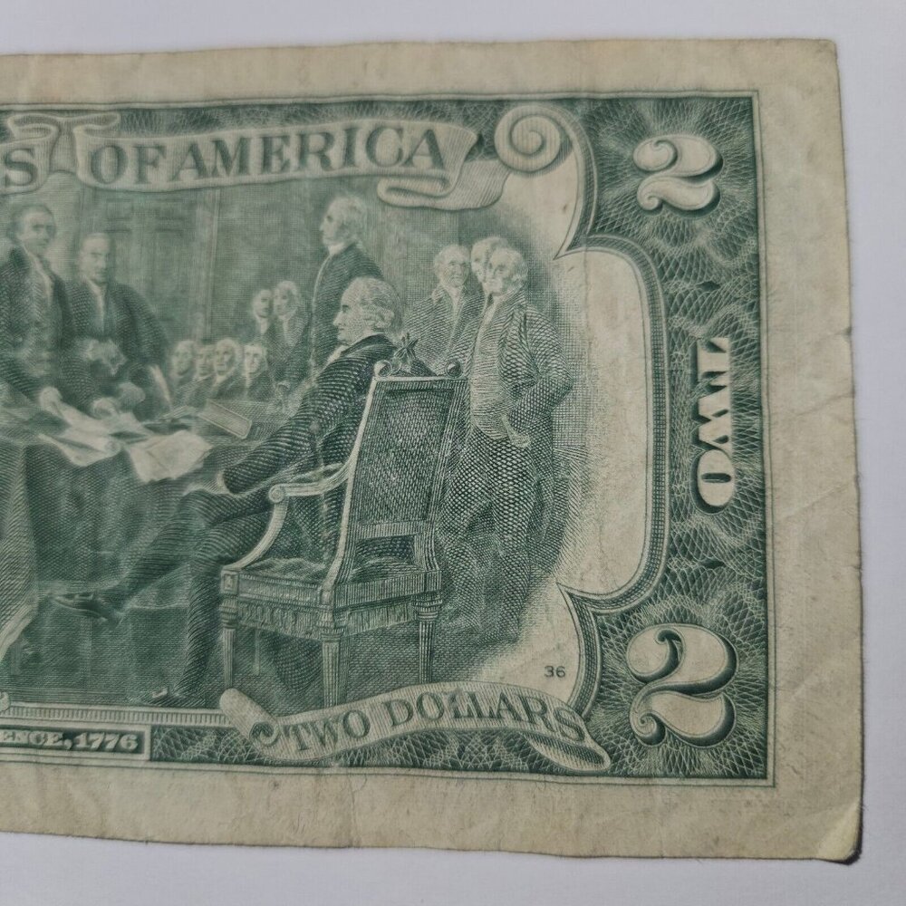 RARE 1976 Two Dollar Bill in Hard Sleeve - Circulated - (B380) - Picture 10 of 10